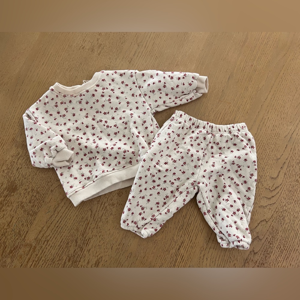 Zara floral matching sweat set in 3-6 months bay girl